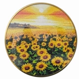 Круглая рамка с поперечным сшиванием круглой бриллианты со стеклянной задней пластинкой на заказ алюминиевая металлическая рама самостоятельно установлена рамка 2025