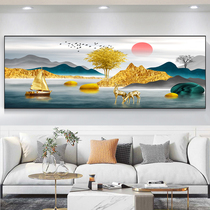 5d diamond painting full of diamonds 2024 new living room elk landscape scenery diamond embroidery hand-stitched diamond cross stitch