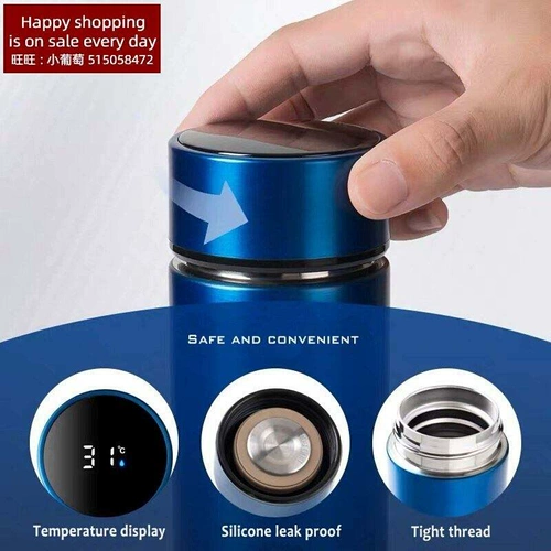 Новая 500 мл вакуумная температура на дисплее бутылка с горячей водой t