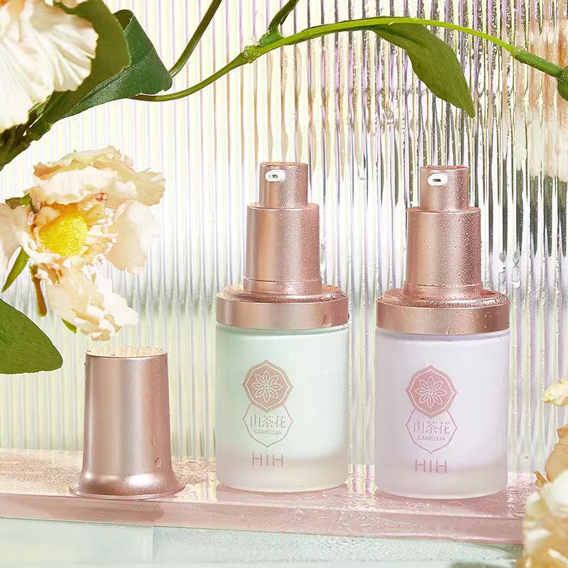 Big-name camellia jade face beauty isolation cream concealer brightens skin tone invisible pores makeup long-lasting moisturizing oil control