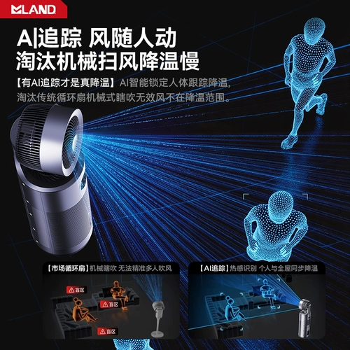 AI холодильный вентилятор циркуляции воздуха 2025 новый интеллектуальный очистительный настольный вентилятор напольный вентилятор бесшумный бытовой электрический вентилятор
