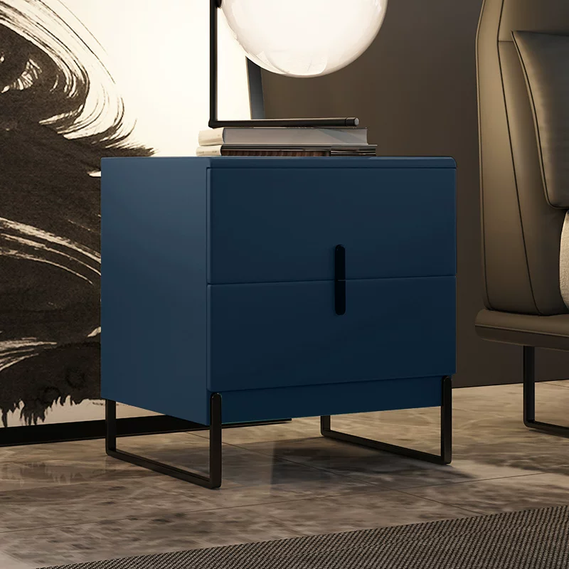 Прикроватная тумбочка Dovinci Nordic из натуральной кожи, простая современная спальня, миниатюрная маленькая роскошная массивная деревянная кожаная тумбочка