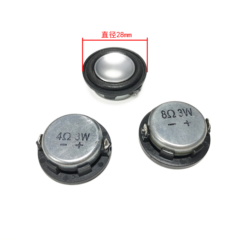 4 Ohm 3 Watt Diameter 28mm Round 8R3W Bass Full-Range Speaker Mini Bluetooth Small Speaker Mobile Speaker