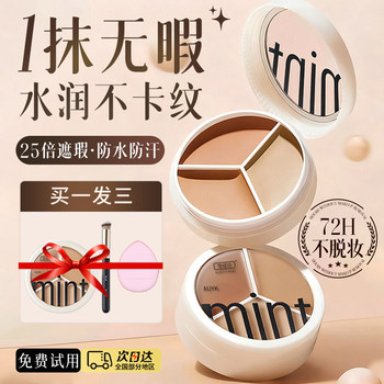 Three-Color Concealer to Cover Facial Spots, Giant Concealer Palette, Super Powerful for Dark Circles, Acne Marks, Tattoos, Specially Designed for Makeup Artists
