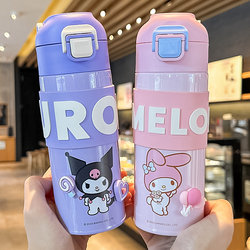 Sanrio Kuromi thermos cup for kids 316 food-grade water cup for girls go to school, ຈອກພົກພາໜ້າຮັກ