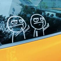Personality car stickers funny creative middle finger side window stickers comics car personality Funny Creative stickers funny personality stickers