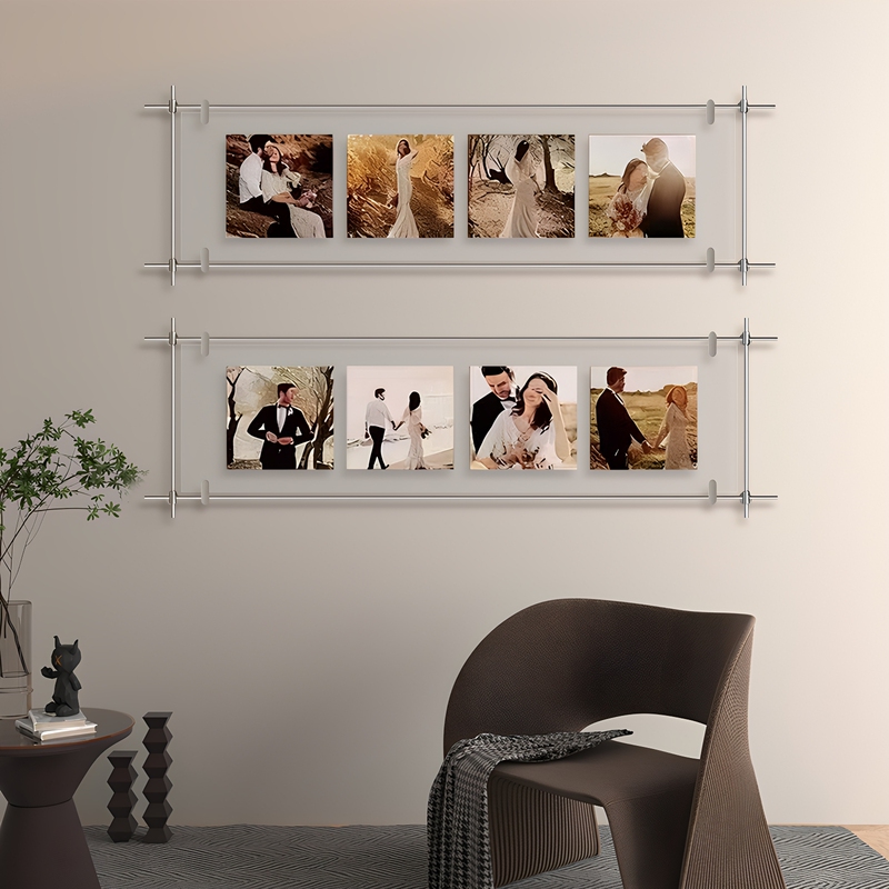 Acrylic Metal Rod Device Photo Wall Living Room Sofa Background Wall Decoration Corridor Aisle Company Culture Wall