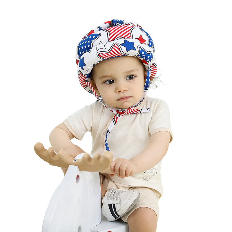 Baby toddler anti-collision hat Pure cotton baby fall protection head cap breathable safety hat batch zero and part-time