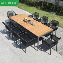 Outdoor tables and chairs for leisure combined anti-corrosion benches cottage patio teak outdoor furniture chair
