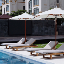 Outdoor Lying Bed Teakwood Tripyard Terrace Balgarden Pool Pool Beach Chair Solid Wooden Leisure Chair