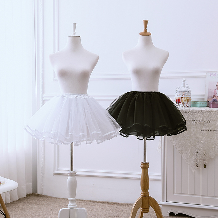 lolita skirt supports daily short 35cm boneless jk uniform liner black white soft sister Lolita Half Summer