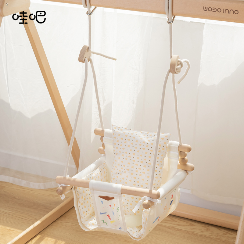 Wow, children's swings indoor home cloth art seat baby hanging chair baby toy swing set small hanging basket
