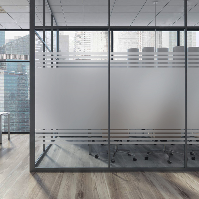Frosted striped glass stickers office Decorative Door Windows Anti-Light Shading Meeting Room Light Tight Opaque Cling Film
