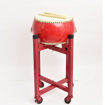 Cowhide big drum solid wood hall drum row drum 1018 inch adult majestic gong and drum performance Chinese dragon drum dance flat drum red