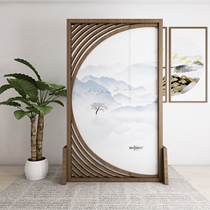 Chinese screen partition living room bedroom shielding home office porch small apartment solid wood mobile Zen screen