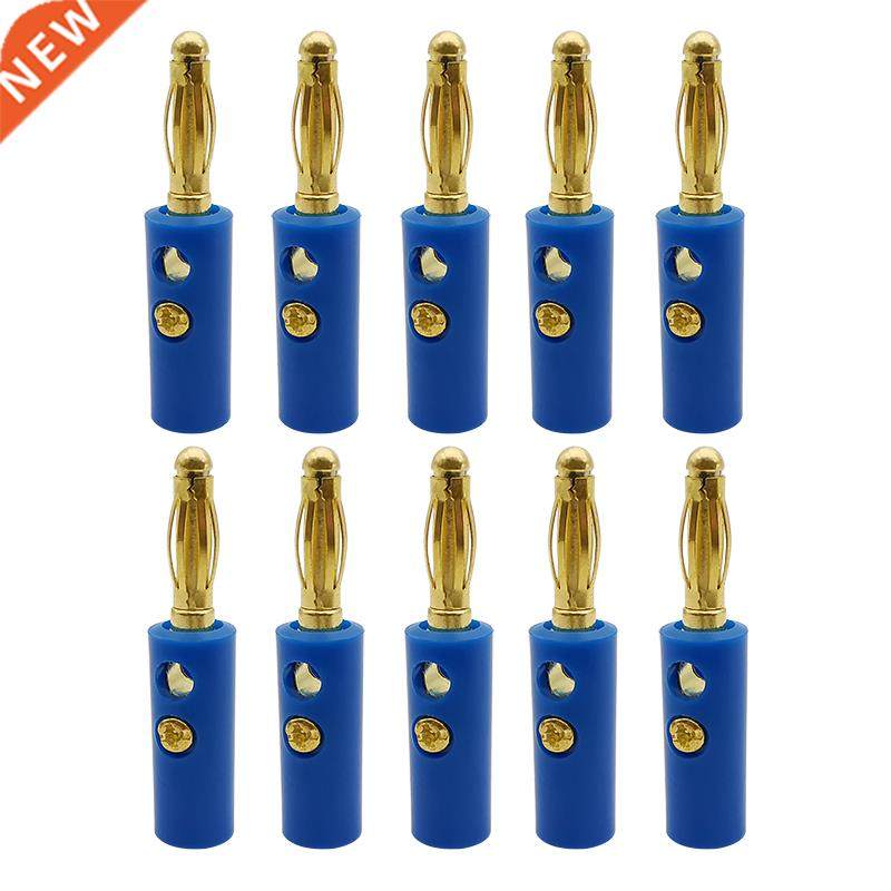 10Pcs Lot 4mm Banana Plug Connector Audio Speaker Screw 4mm -
