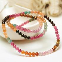Zodiac year crystal bracelet three-circle tourmaline bracelet multi-circle multi-layer bracelet womens fashion colorful treasure jewelry manufacturer gift