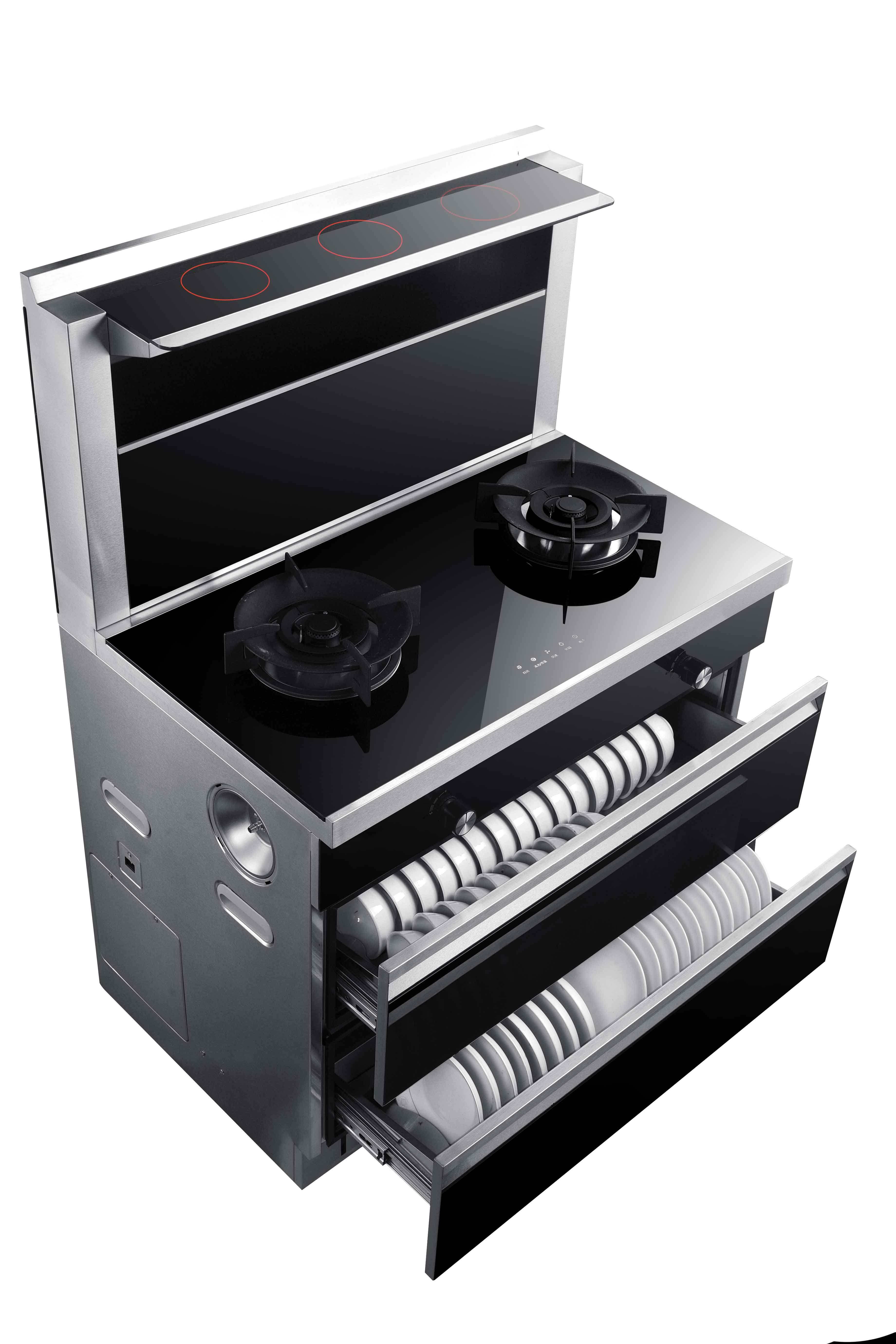 (offline in the same section) SAST JJC-9096 side suction down-drain type kitchen free of disassembly and energy saving Mengfire integrated stove