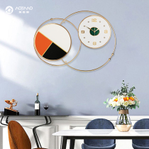 Nordic wall clock living room modern simple light luxury decorative clock home European art hanging wall silent quartz clock