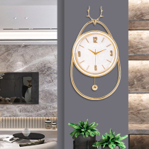 European wall clock living room home clock simple light luxury Nordic clock creative atmosphere fashion mute quartz clock