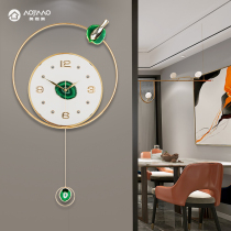 Nordic wall clock living room home creative silent clock atmospheric modern simple fashion art light luxury wall clock