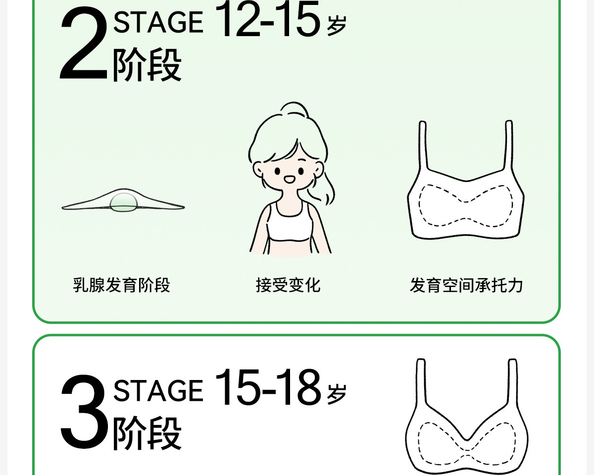 COCO SMART女大童少女文胸初中青春发育期背心青少年高中运动内衣 — 24