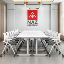 Movable folding training table splicing conference table long table multifunctional folding table training institution table and chair combination