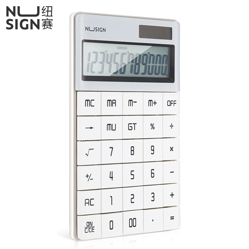 Right-hand Newsy NS041 Calculator Office Finance Private 12-place Computer Dual Power Big Key Student Use
