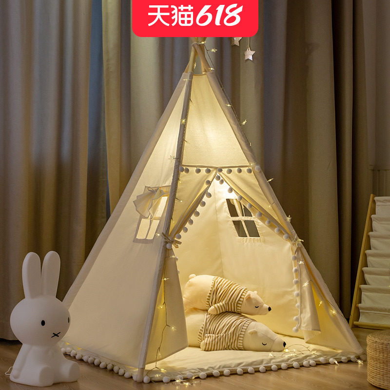 ins children tent indoor princess girl play house indie tent boy baby pyramid little house