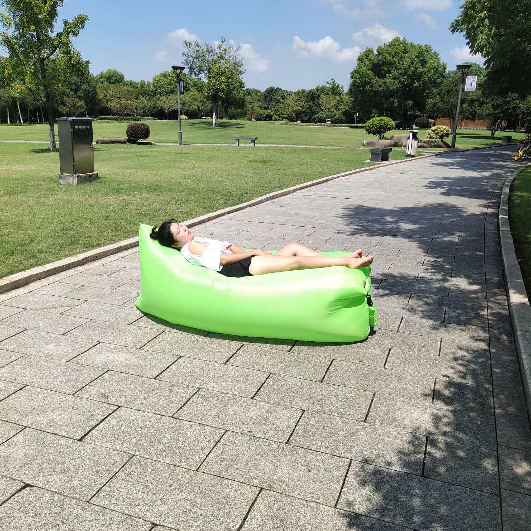 Solid color single lazy sofa bed water air sofa camping camping beach outdoor bed