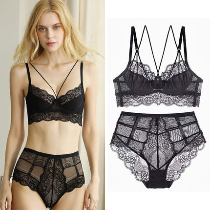 超薄内衣女夏季薄款聚拢大胸显小美背文胸套装性感情趣蕾丝透明骚-tmall.com天猫 超薄内衣女夏季薄款聚拢大胸显小美背文胸套装性感情趣蕾丝透明骚-tmall.com天猫