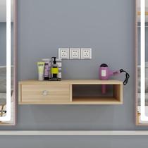 Wooden barber shop tool cabinet hairdressing shop tool table wall hanging cabinet with drawer hair cutting Cabinet