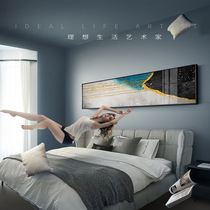 New Living Room Decoration Painting Hotel Sofa Background Wall Headboard Painting Modern Minimalist Hanging Painting Light Lavish High-end Crystal Porcelain Painting