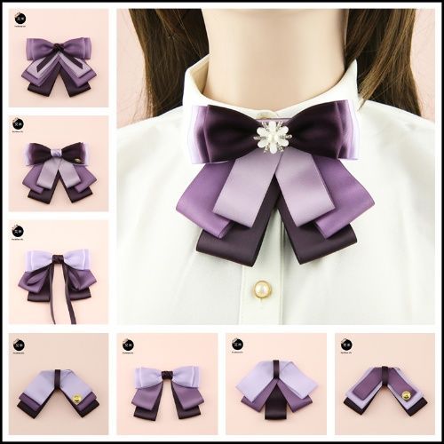 Collar tie shirt Women lacing career Banking flight attendant Work uniform suit 100 lap lead flower accessories head flower suit 