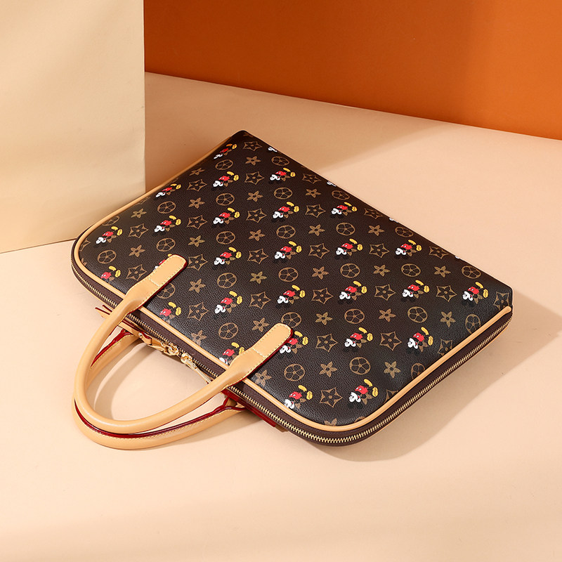 Foreign trade epidemic destroyed shoulder bag bag male computer bag female portable cross-body meeting briefcase epidemic Return Office