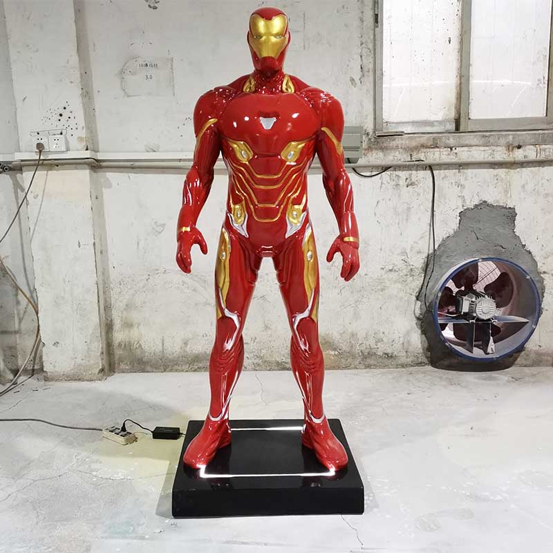 Avengers Alliance Steel Man Green Giant America Captain Glass Fiberglass Sculpture custom cartoon sculpture