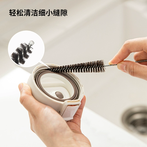 Щетка для чашки Frost Mountain, бытовая щетка из конского волоса, без мертвого угла, длинная ручка, щетка для чистки крышки чашки, инструмент для чистки чашки с канавкой и зазором