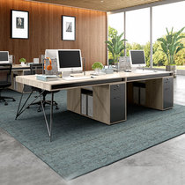 Office desk and chair combination 4-person six-person staff desk simple modern industrial style loft office furniture