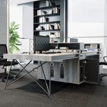 Office finance desk 4-person simple modern staff office desk and chair 2-person geometric series office furniture