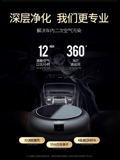 Solar-Powered Car Air Purifier, Aromatherapy, Car Formaldehyde Removal, New Car Odor Elimination, Negative Ion Car Interior Supplies