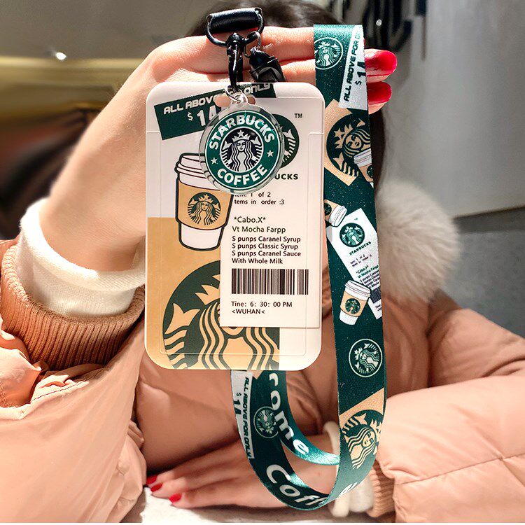 Simple trendy card set hanging neck rope anti-lost student meal card bus subway access control card work card pick-up card water card