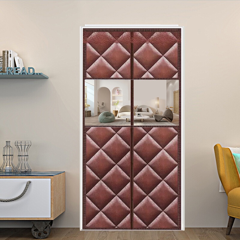Whole Magnetic Strip Transparent Window Curtain with Velcro for Partitioning, Windproof and Protective Curtain, Winter Warm and Windproof Entrance Curtain