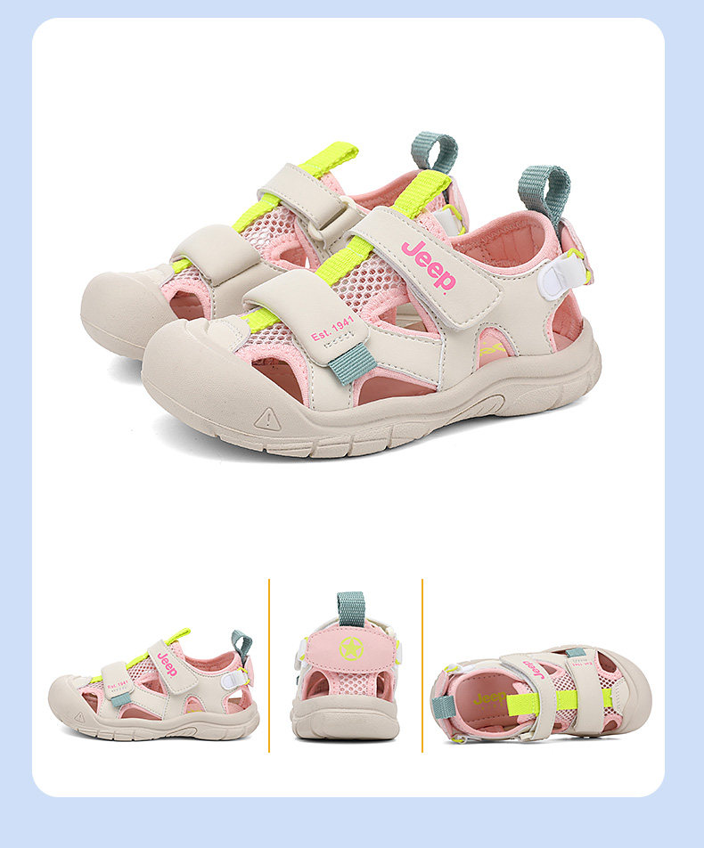 Jeep Children's Closed-Toe Sandals for Boys, Summer Water Shoes, 2026 New Model, Suxi Shoes for Girls, Non-Slip Beach Shoes — 41