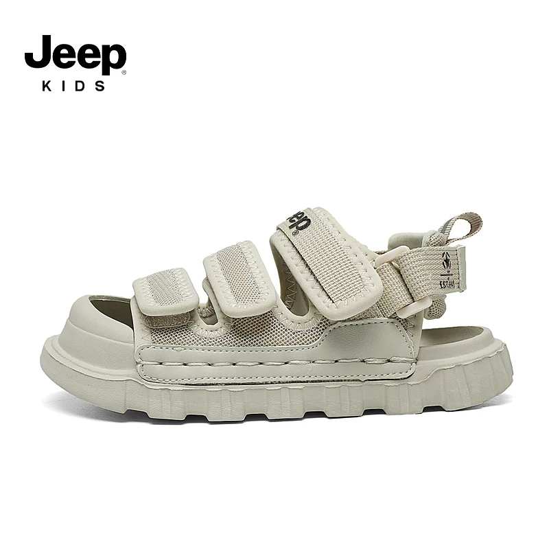 Детские сандалии Jeep для мальчиков, летняя детская сумка, нескользящая пляжная обувь, для подростков, мягкая подошва
