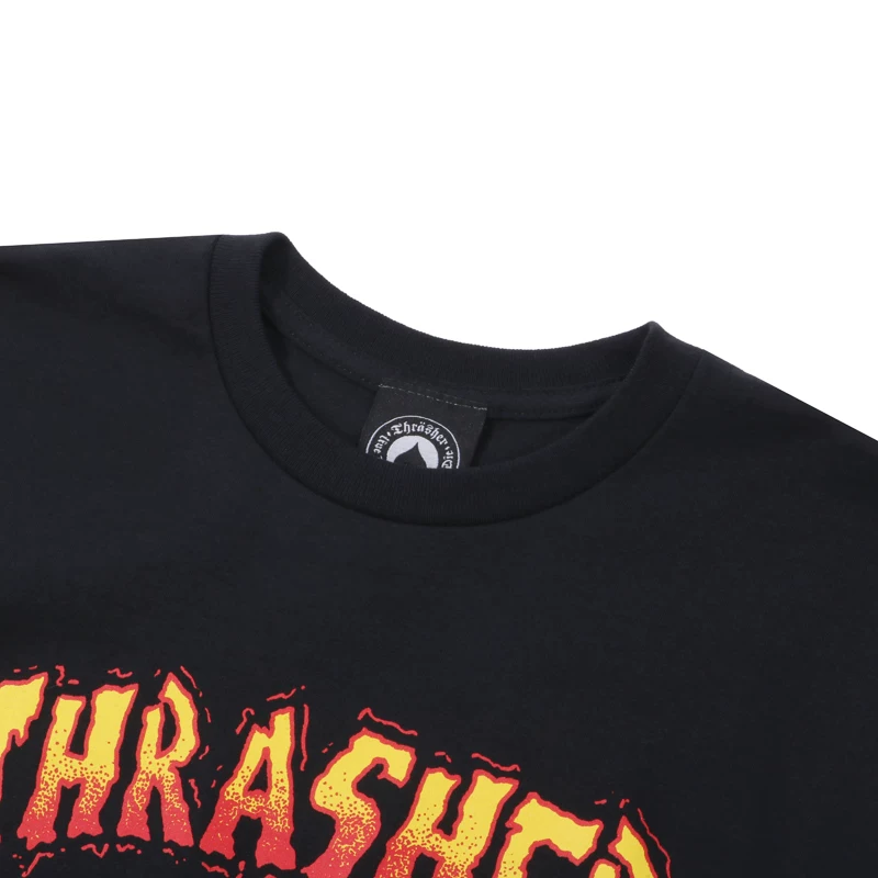 [Thrash Official] 2023 Весна Скэтч Летние тренды Хлопок Хлопковая футболка круглый вырез короткий рукав