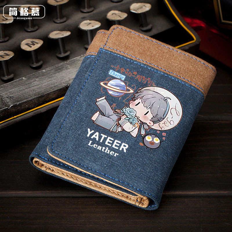 Zhou Shen's Same Style Merchandise Wallet, Student Card Holder, Coin Purse, Celebrity Support Gift, Short Style with Multiple Card Slots