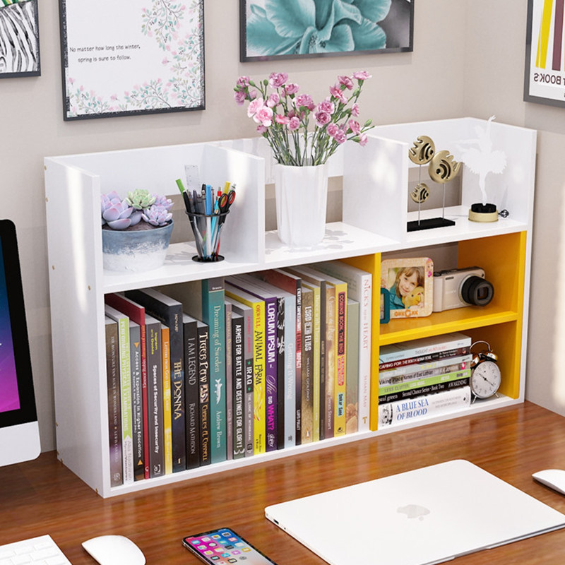 Simple bookshelf Multi-layer children's desktop Small household shelf Office storage Mobile dormitory student bookcase