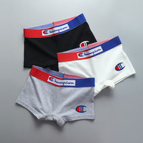 3 wave signs pure cotton flat corner underpants women les handsome t pure color minimalist wide side triangle pants head sports big code mid-waist