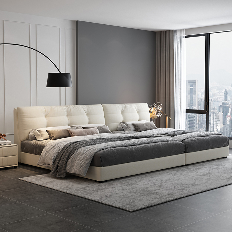 Cloud-Style Italian Double Bed for a Family of Four, Master Bedroom Large Bed, Modern Simple High-Box Storage Tatami Cloud-Style Italian Double Bed for a Family of Four, Master Bedroom Large Bed, Modern Simple High-Box Storage Tatami