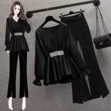 Весенняя модная рубашка, комплект, корсет для отдыха, штаны, большой размер